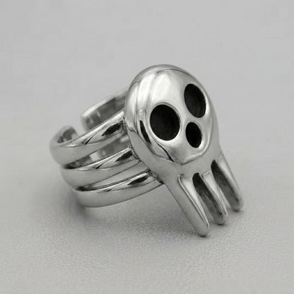 Soul Eater Skull Statement Ring