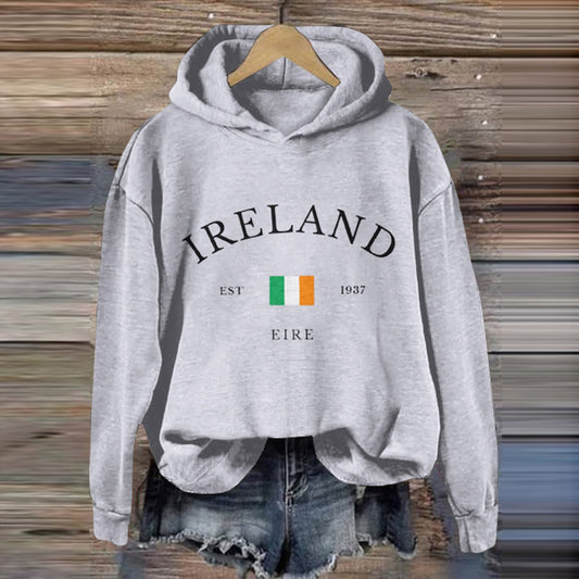 Comstylish Ireland Art Patterns Vintage Casual Hoodie