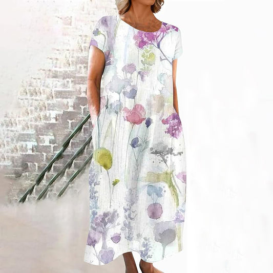 Comstylish Blossom Japanese Flowy Midi Dress