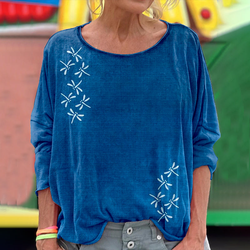 Comstylish Vintage Dragonfly Art Pattern T Shirt