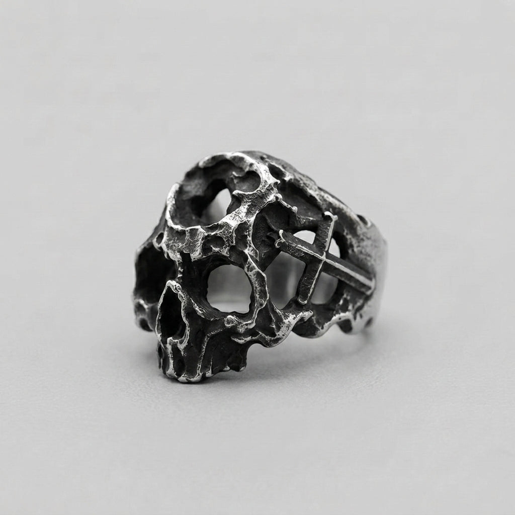 Hollow Bone Skull Ring