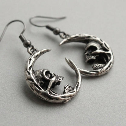 Lunar Skull Earrings