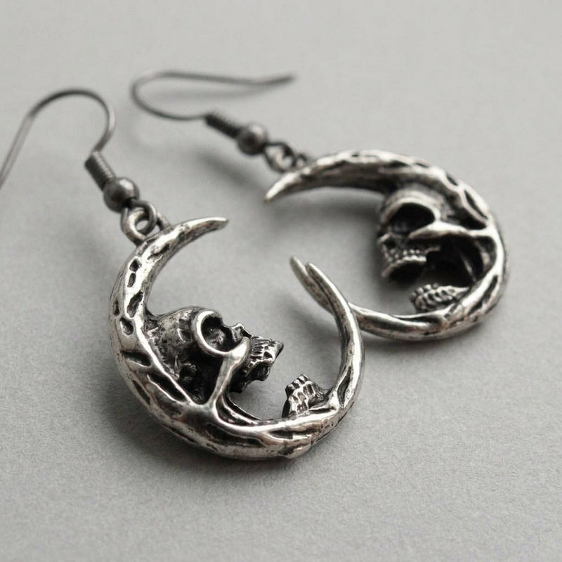 Lunar Skull Earrings