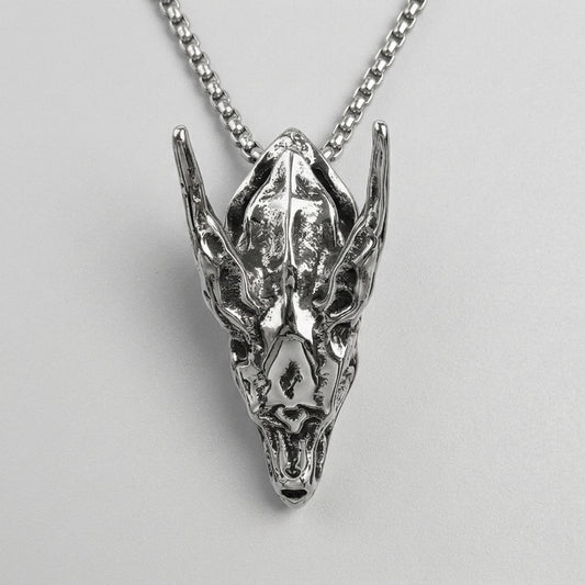 Forsaken Dragon Skull Gothic Necklace