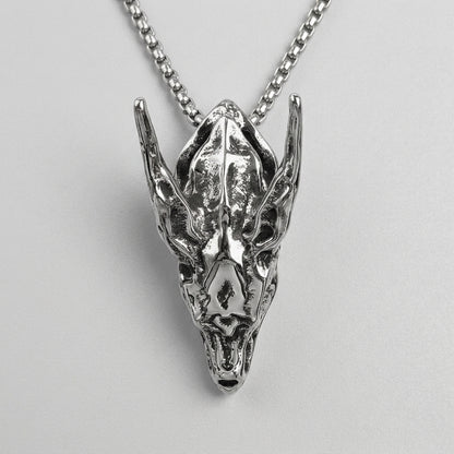 Forsaken Dragon Skull Gothic Necklace