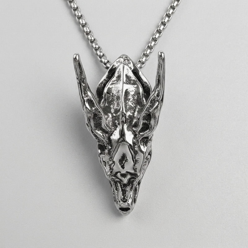 Forsaken Dragon Skull Gothic Necklace