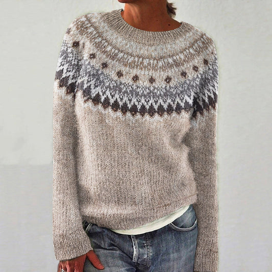 Vintage Geometric Icelandic Warm Comfy Sweater elevenforest