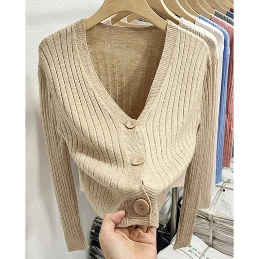 Marta® | Casual women's sweater in pink, orange and blue for winter