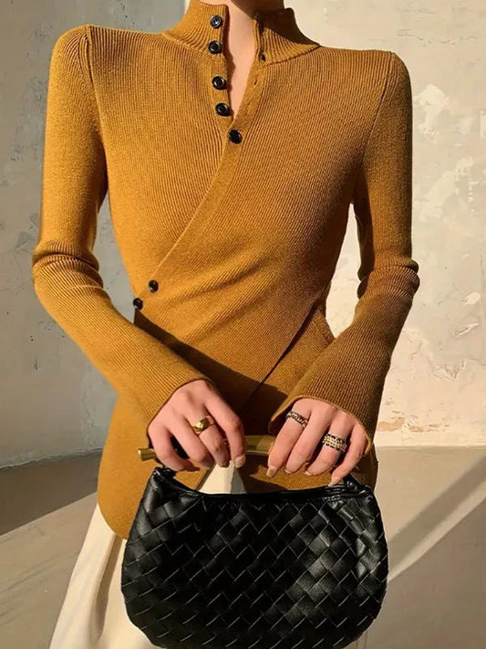 Sabina® | High-Quality Knitted Sweater With A High Neck