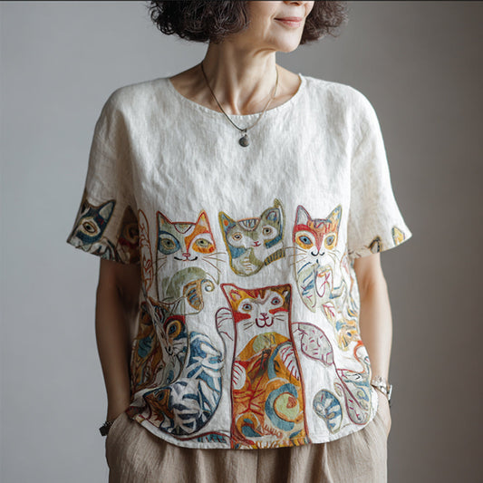 Mommy's Multi-colored Round-neck Top elevenforest