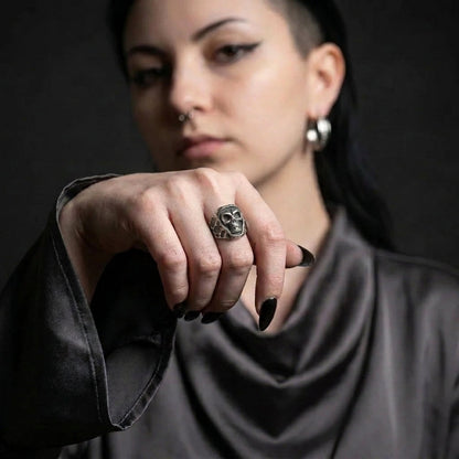 Textured Skull Ring