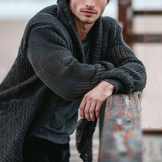 Men'S Vintage Knitted Jacquard Cozy Sweater Cardigan artswardrobe