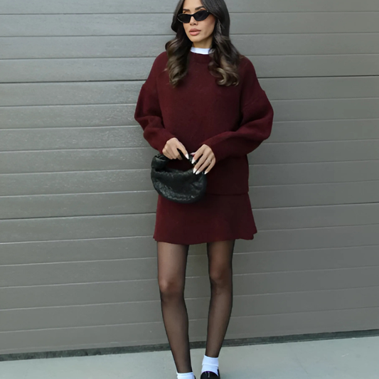 Luciana® | Matching sweater skirt set