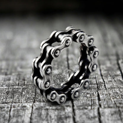 Bicycle Chain Hollow Ring