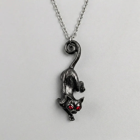 Cursed Shadow Cat Blood Eye Necklace