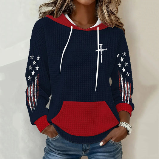 Comstylish Women's Christian Cross Large-sized Hoodie