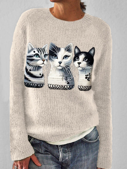 Cat Ladies Knit Sweater elevenforest