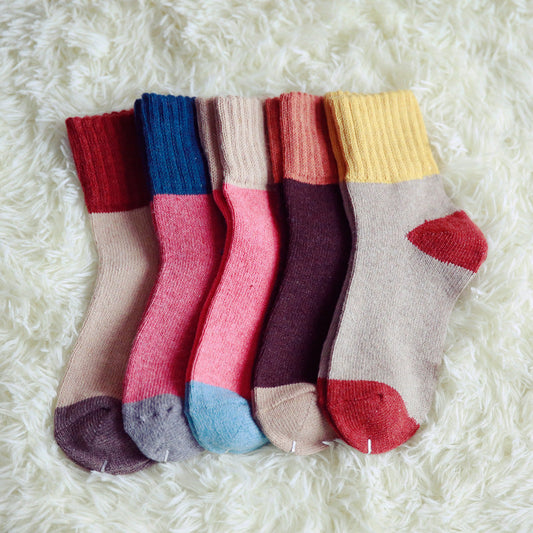Thickened Gao Luokou Colorblocking Socks elevenforest