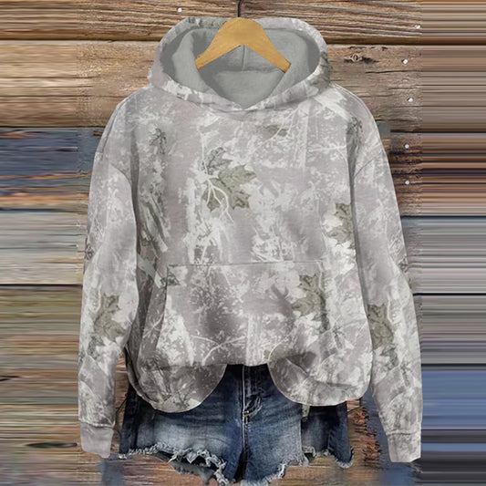 Comstylish Vintage Jungle Camouflage Graphic Hoodie