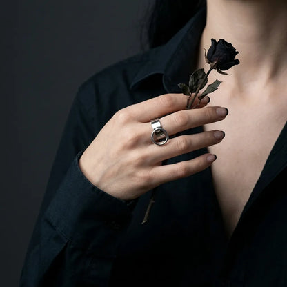 Modern Goth Minimalist Ring