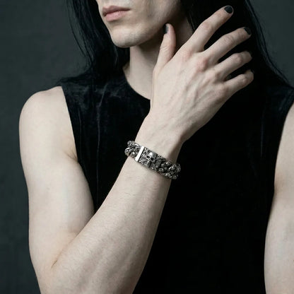Thousand Skulls Cuban Bracelet
