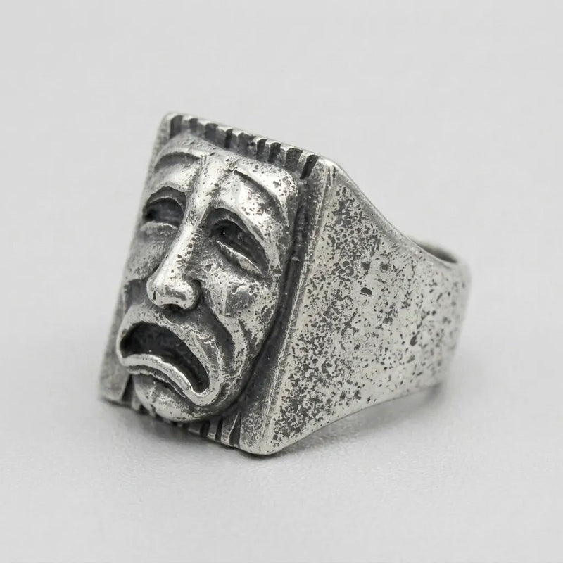 Tragedy Theatre Mask Statement Ring