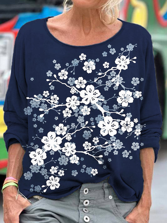 Comstylish Cherry Blossom Festival Women's Loose Shirt