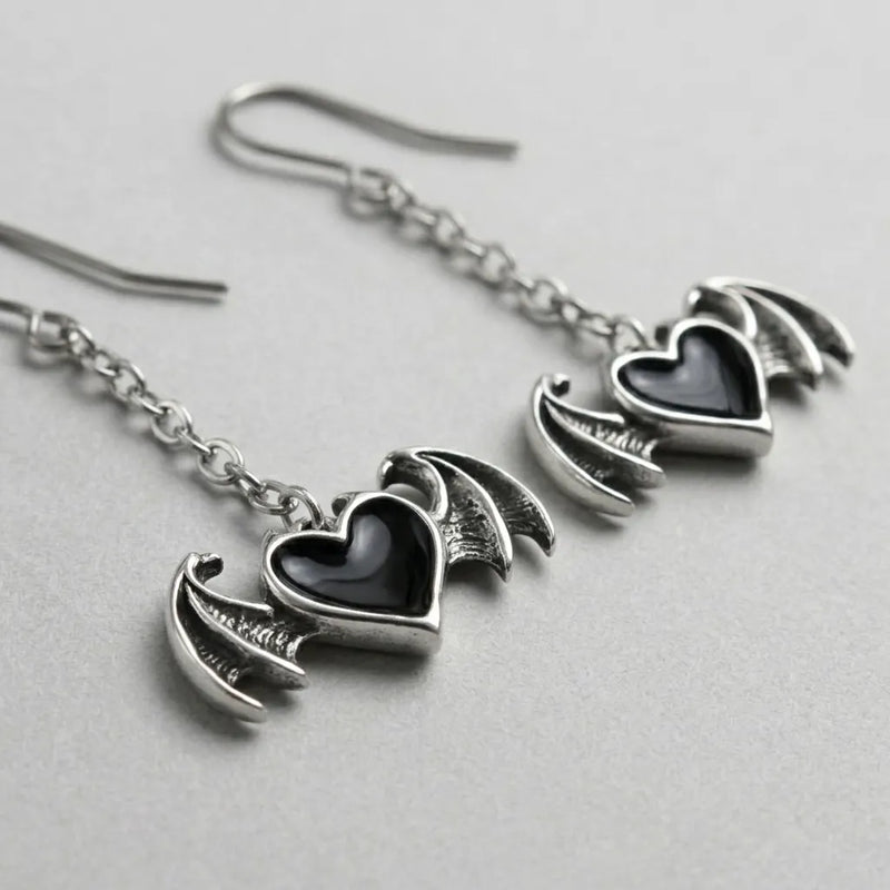 The Winged Heart Earrings