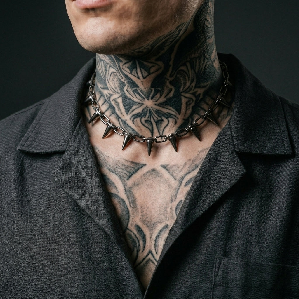 Multi-Spike Choker Necklace