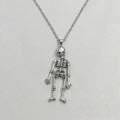 Articulated Skeleton Gothic Pendant Necklace