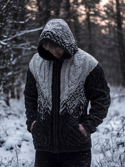 Viking Gradient Men's Hooded Sweater Jacket elevenforest