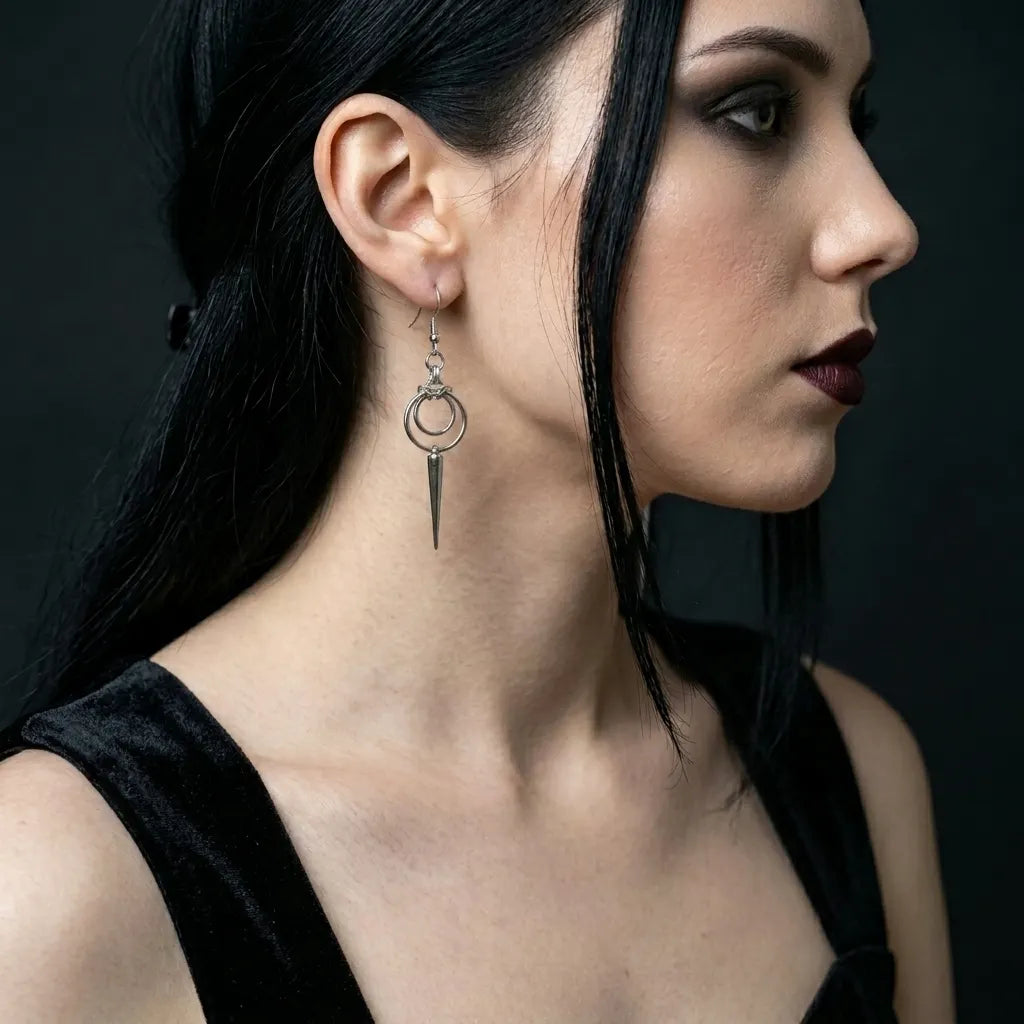 Double Spike Drop Earrings