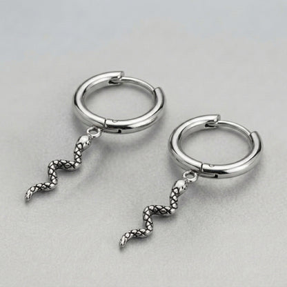 Serpent Relic Hoops Earrings