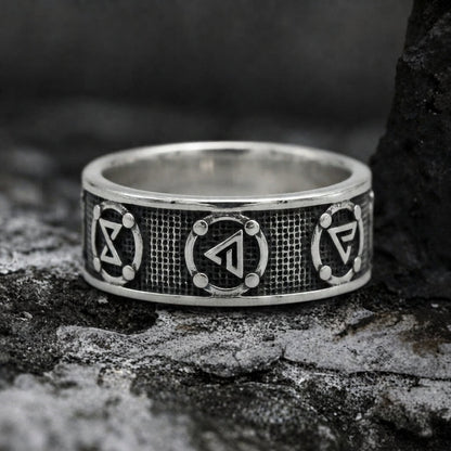 Viking Rune Band Ring