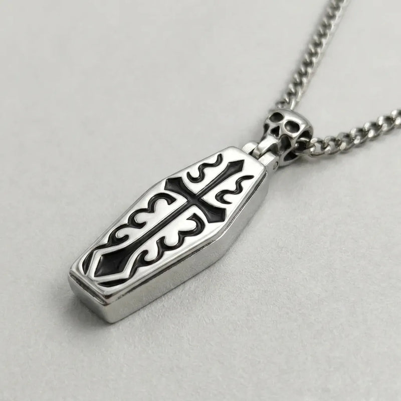 Cursed Casket Cross Dark Necklace