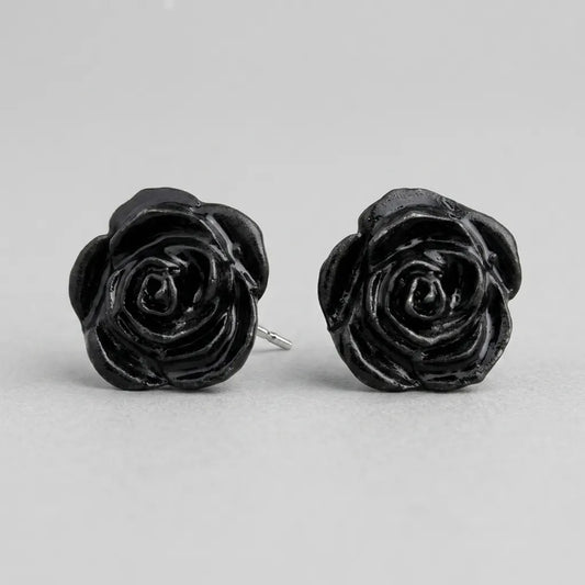 Eternal Black Rose Earrings