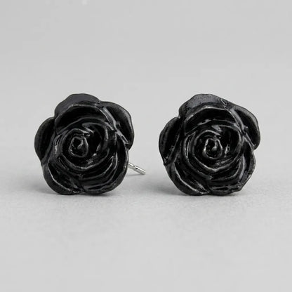 Eternal Black Rose Earrings