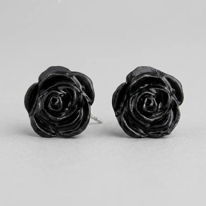 Eternal Black Rose Earrings