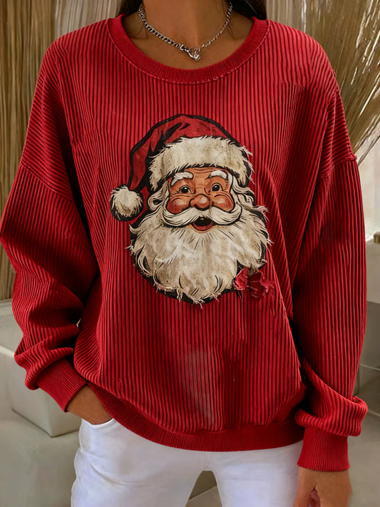 Comstylish Women's Christmas Print Casual Sweatshirt
