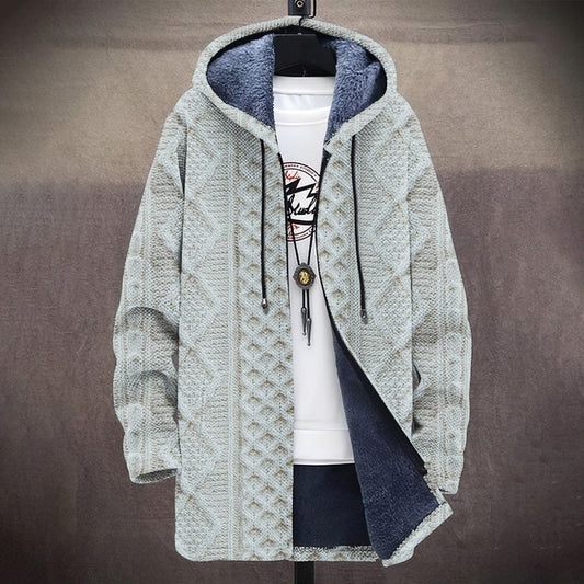 Vintage Jacquard Pocket Cozy Sweater Cardigan Coat elevenforest