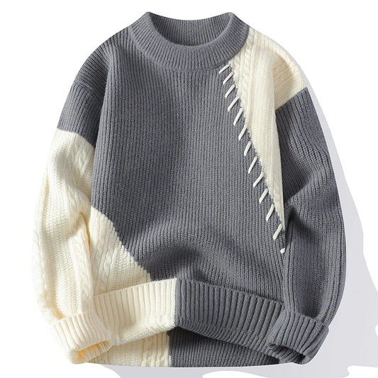 Olivia® | Casual patchwork sweater for men