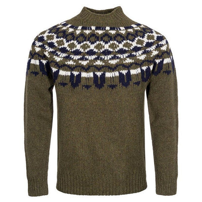 Vintage Icelandic Geometric Knitted Turtleneck Sweater elevenforest