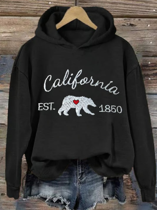 Comstylish Women's California Strong Print Casual Hoodie