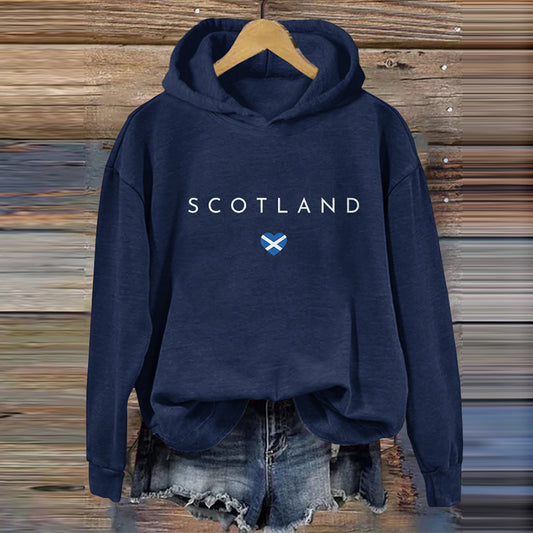Comstylish Women's Scotland Print Casual Hoodie
