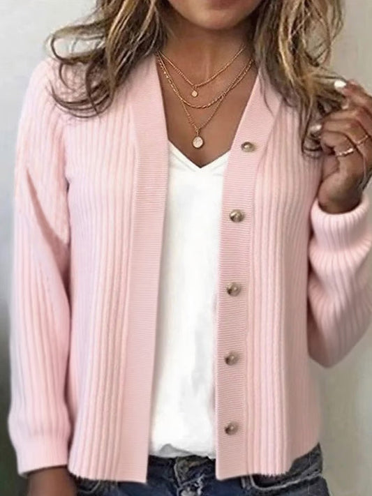 Women's Casual Pink Sweater elevenforest