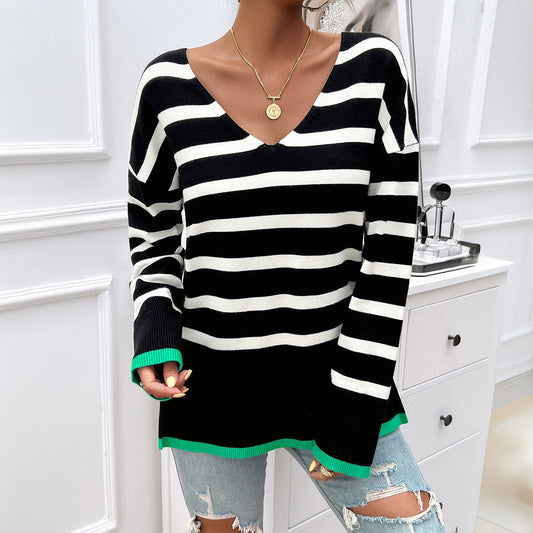 Sofia® | Casual knitted sweater with a striped pattern