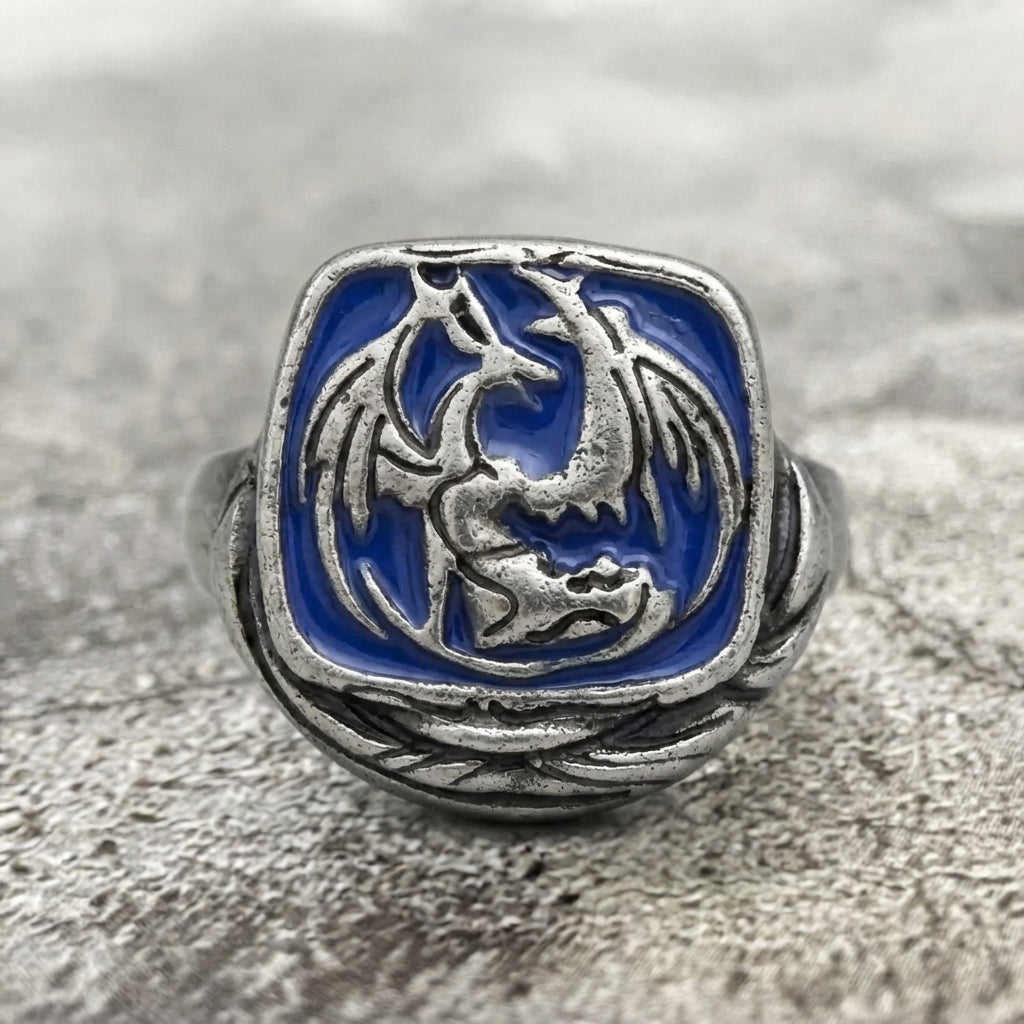 Midnight Dragon Seal Ring