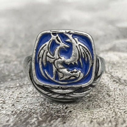 Midnight Dragon Seal Ring