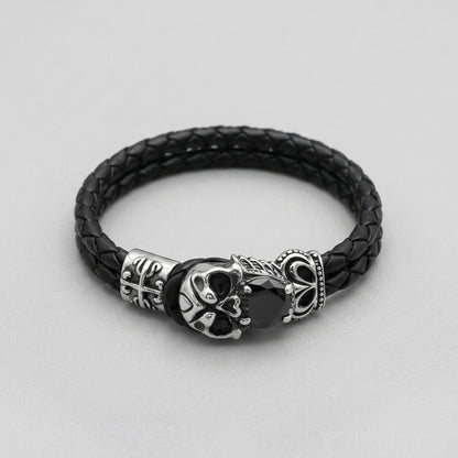 Skull bound Leather Bracelet