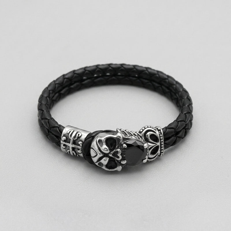 Skull bound Leather Bracelet